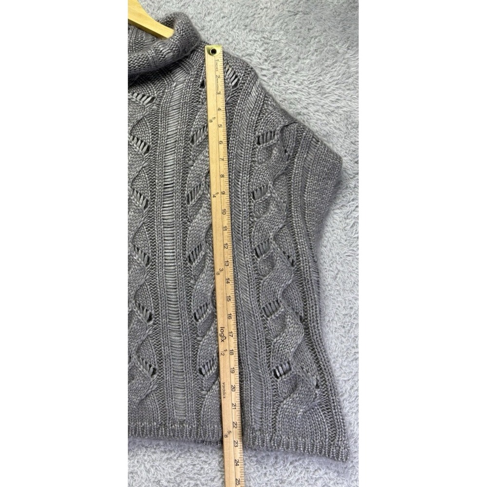 Eileen Fisher Cable Knit Cashmere Silk Mohair Sweater Short Slv Quiet Luxury S/M - Picture 5 of 8